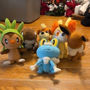Assorted Pokémon plush toys